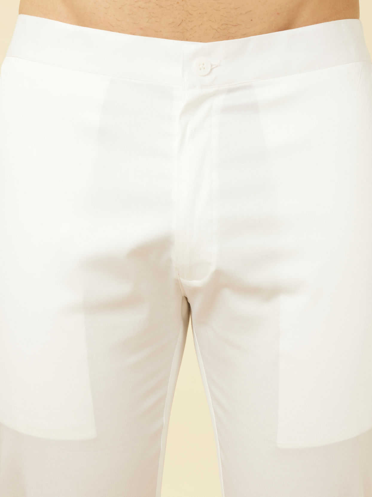Light Cream Ethnic Pants image number 1